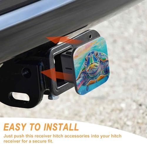 Trailer Hitch Cover 2 Inch Square Receiver Hitch Cover Rubber Tube Plug - Image 4