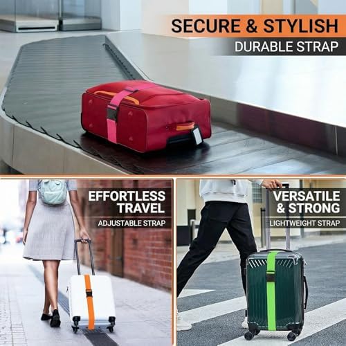 12 Pcs Luggage Straps for Suitcases TSA Approved, Suitcase Belts（4 Color） - Image 4