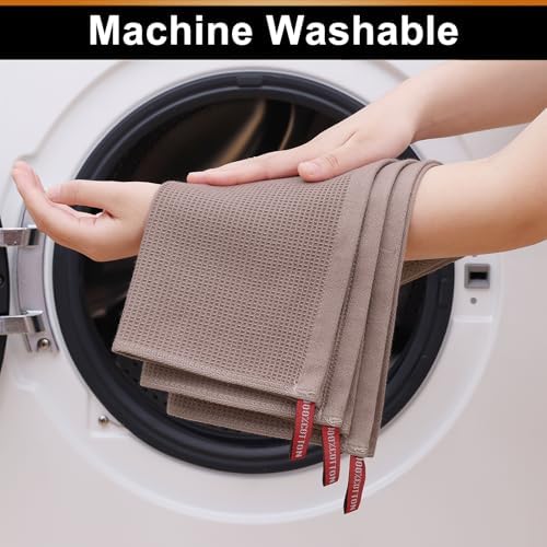 Homaxy 100% Cotton Waffle Weave Dish Cloths, 12 Pack - Image 5
