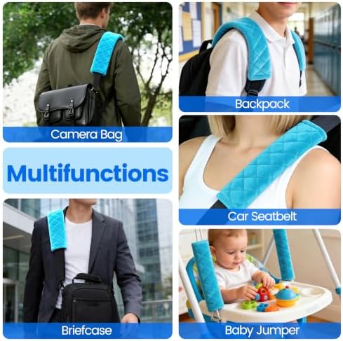 Amooca 2 Pack Seat Belt Covers Soft Shoulder Pad - Image 3