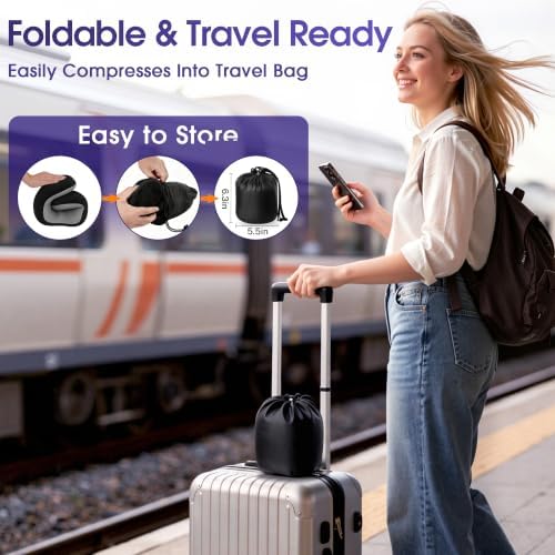 CloudBliss Memory Foam Travel Neck Pillow Airplane - Image 3