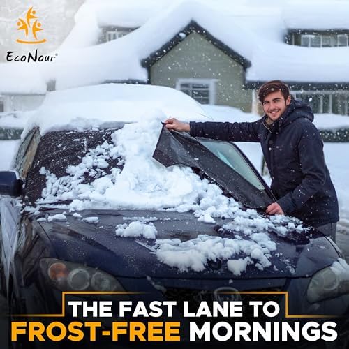 EcoNour Windshield Cover for Ice and Snow, Car Front Window Snow Cover - Image 2