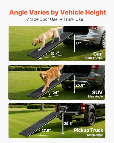 VEVOR Dog Ramp for Cars, Folding Pet Ramps for Medium & Large Dogs up to 250lbs - Image 5