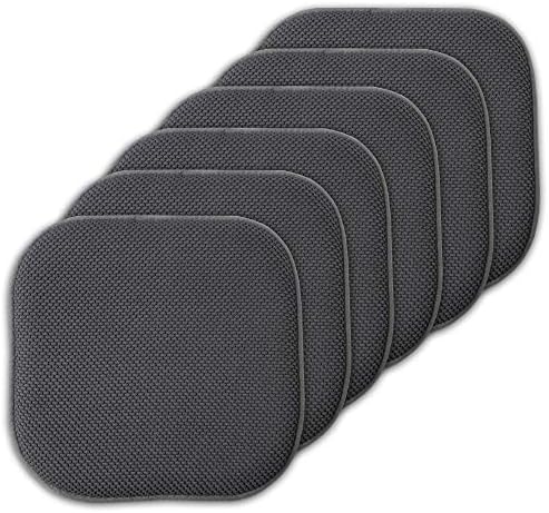 Sweet Home Collection Cushion Memory Foam Chair Pads Honeycomb Nonslip Back by SweetHomeCollection
