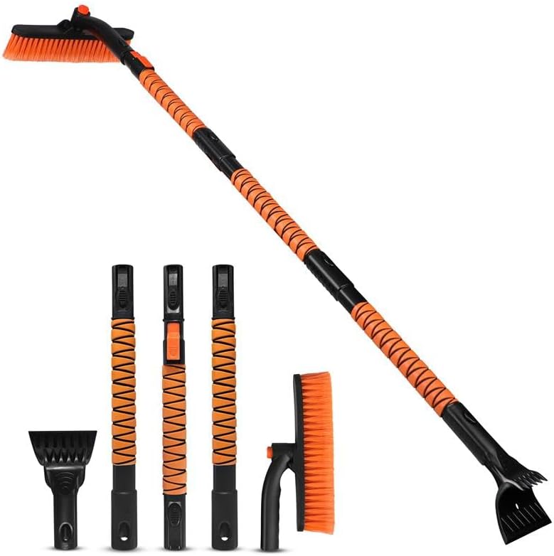 EcoNour 63" Extendable Snow Brush & Ice Scraper by EcoNour