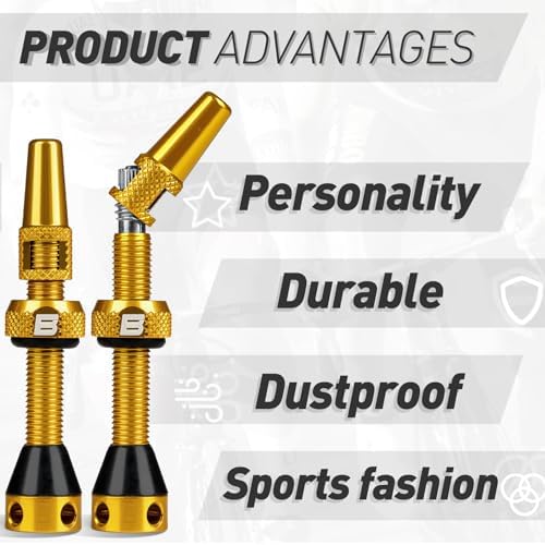 BWSHLF Tubeless Presta Valve Stem 40/44/55/60/65/80/100 mm, Super Light Alloy - Image 5