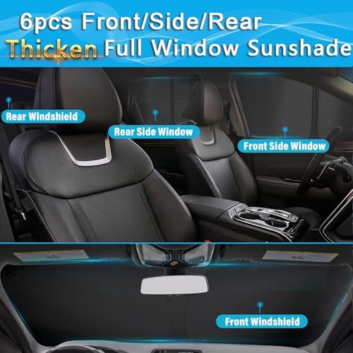 KMF 6pcs Sun Shades for Nissan Altima 2019-2025 2026 Accessories, Thicken Full - Image 6