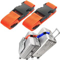Luggage Straps for Suitcases, Travel Belt Multiple Connector, 2 Pack Orange by Ajmyonsp