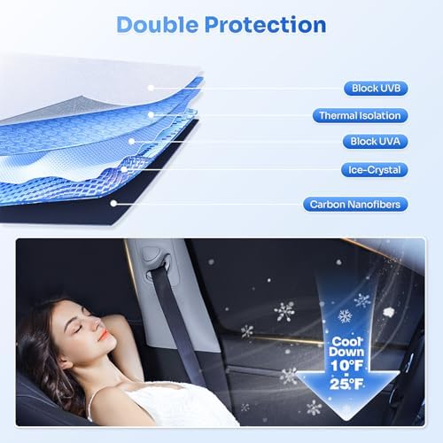 Canvcle Window Shades for 2007-2021 Toyota Tundra CrewMax Cab Accessories - Image 4