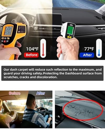 SKYLOTEC Dash Cover Mat for 2019-2025 Chevy Silverado 1500 2500 HD 3500HD - Image 6