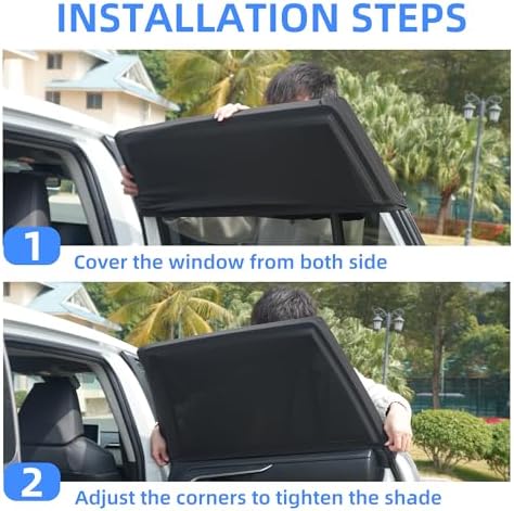 2026 New Upgrade Car Window Shades, 2 Pack Side Car Window Sun Shades - Image 7