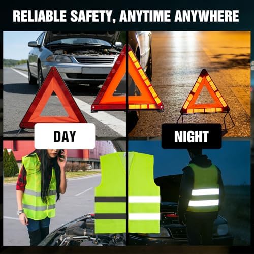 XOOL Emergency Warning Triangle Kit – Roadside Safety Kit - Image 7