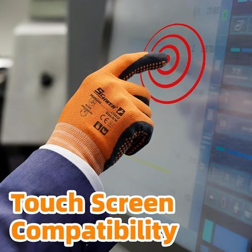 Schwer 3 Pairs Safety Work Gloves, MicroDot Abrasion & Grip - Image 6