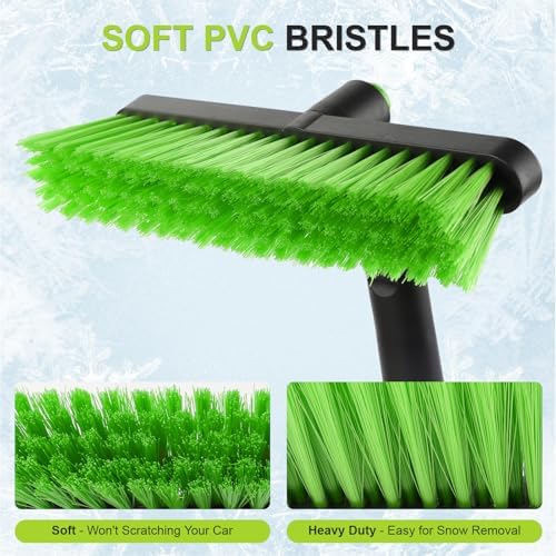 Snow Brush with Ice Scraper 33 inch, 2 in 1 Extendable Snow Removal - Image 4