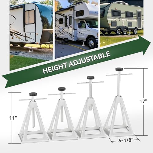 RVGUARD RV Stack Jacks 8 Pack, 6000 Lbs Aluminum Stabilizer Jacks - Image 3