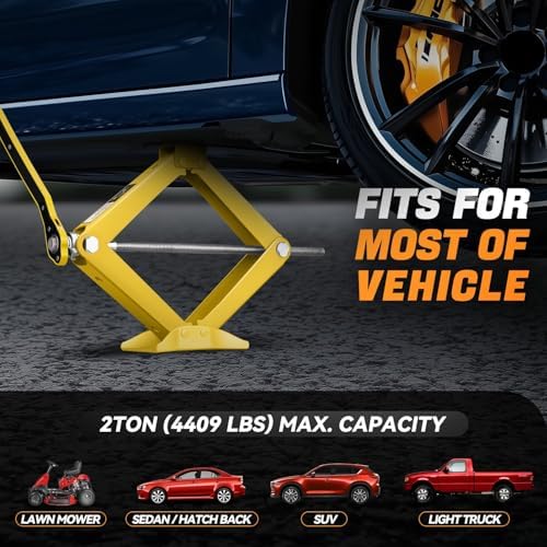 Auto Dynasty Scissor Jack, 2 Ton Portable Car Lift Jack, Quick Lift Car Tire - Image 6