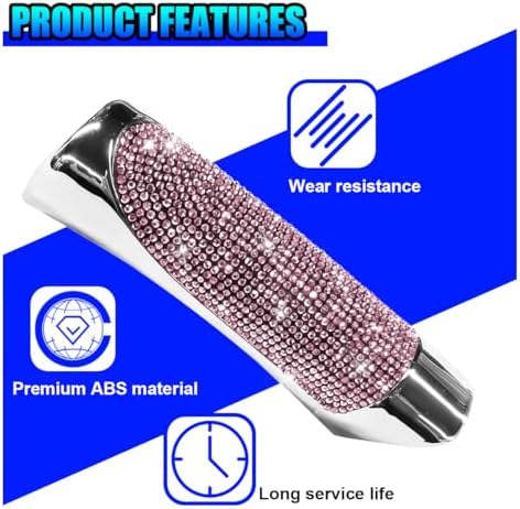 Bling Car Handbrake Cover, ABS Rhinestone Automotive Brake Levers Anti-Scratch - Image 5