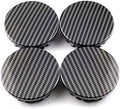 Set of 4 67mm/55mm Carbon Fiber Wheel Center Caps by RTRHINOTUNING
