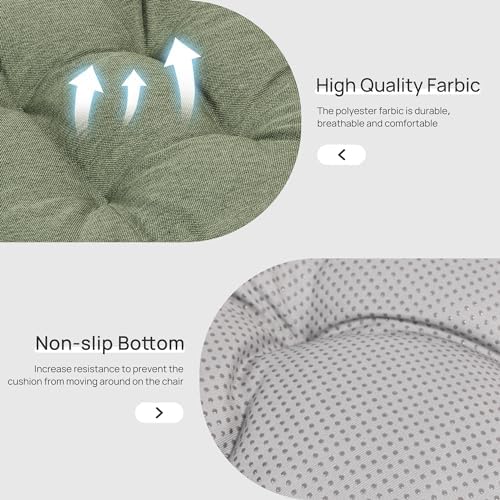 Love's cabin Memory Foam Chair Cushions Set of 4, 15.5 Inch - Image 5