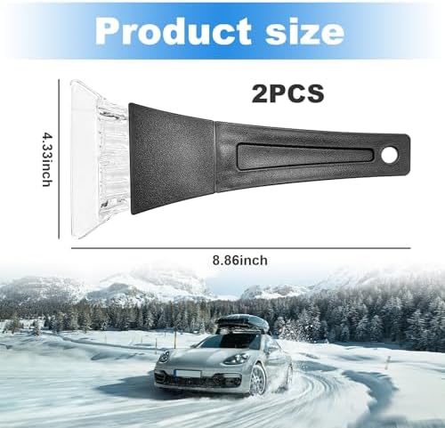 Ziciner 2PCS Car Ice Scraper, Scratch Free Snow and Ice Scraper - Image 2