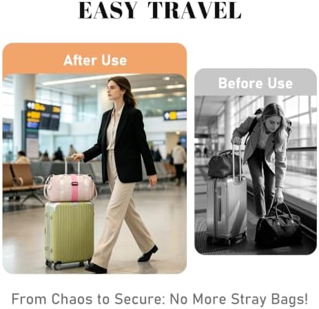 2 Pack Multi Use Strong Adjustable Luggage Connector Straps - Image 4