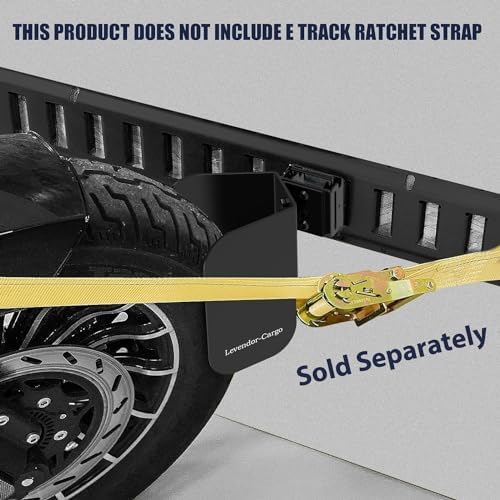 4 Pack E Track Wheel Chock, E Track Wheel Chock & Strap Kit, Motorcycle Trailer - Image 7