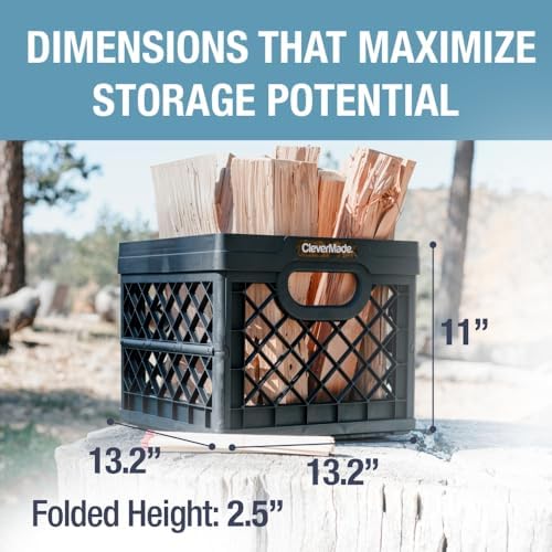 CleverMade Collapsible Milk Crate - 25L - Obsidian - Image 5