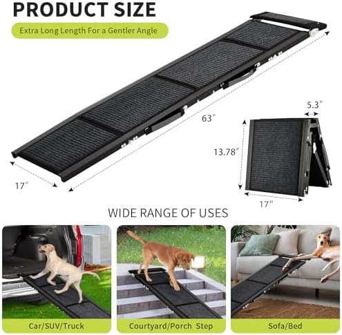 Garvee 63" Wide Folding Dog Ramp - Image 2