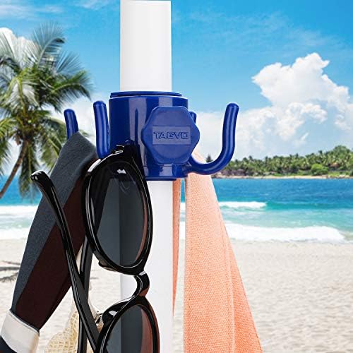 Tagvo 2 Pack Beach Umbrella Hanging Hook, 4-prongs Plastic Umbrella Hook Hanging - Image 6
