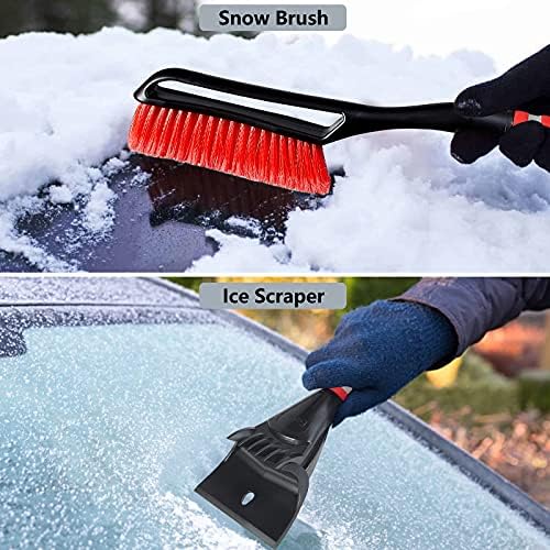 FOVAL 27" Snow Brush with Wider Ice Scraper, Snow Removal Car Brush with - Image 2
