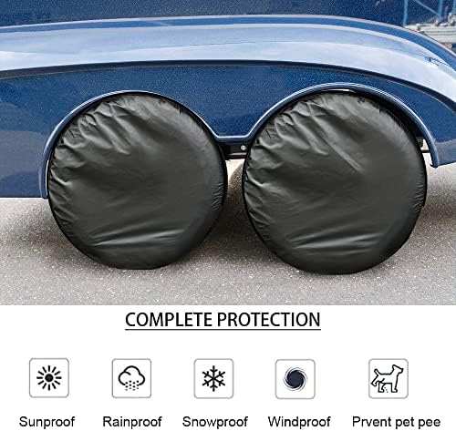 Kayme Rv Tire Covers 4 Pack, Travel Trailer Camper Truck SUV Motorhome Sun Rain - Image 7