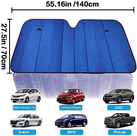 Big Hippo Car Windshield Sun Shade UV Rays Sun Visor Shade, Auto Front Car - Image 2