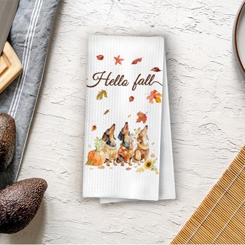 Fall Dachshund Kitchen Towels - Image 4