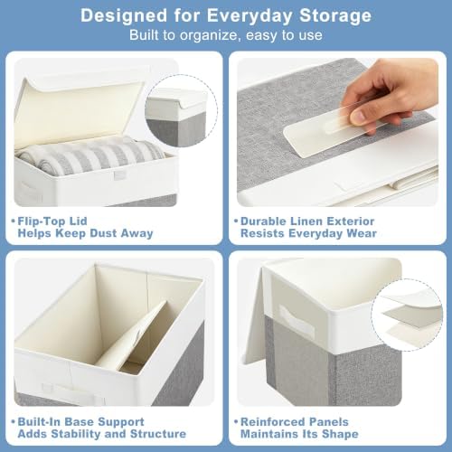 Bagnizer Large 17" 42 Quarts Collapsible Stackable Storage Bins - Image 6