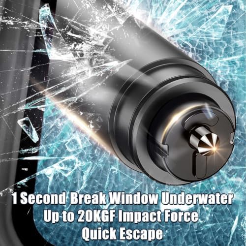 2 Pack Safe Hammer Glass Breaker Underwater, 2-in-1 Car Safety Hammer Window - Image 2