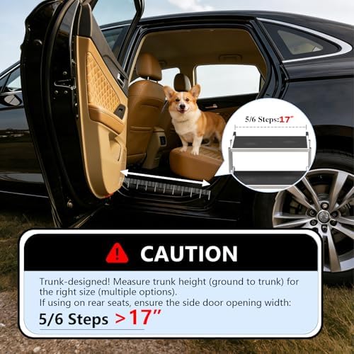 Dog Steps for Car & SUV – 5-Step Foldable Pet Stairs for Large Dogs, Non-Slip - Image 5