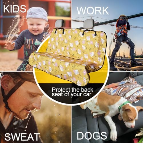 Back Seat Cover for Car Trucks Van SUV Jeep, Waterproof Rear Bench Towel Seat - Image 6