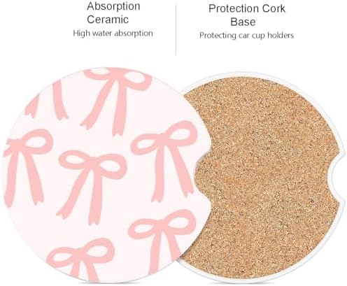 Ceramic Car Coasters – Absorbent Car Cup Holder Coaster Set - Image 3
