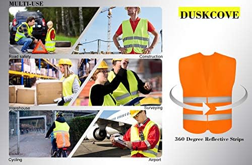 DUSKCOVE 10 Pack High Visibility Safety Vests - Image 5