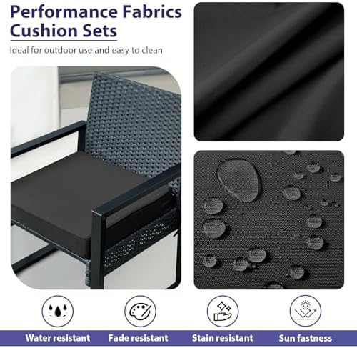 IPYNBAP Outdoor Chair Cushions Set of 4 -Waterproof Outdoor Seat Cushions - Image 3