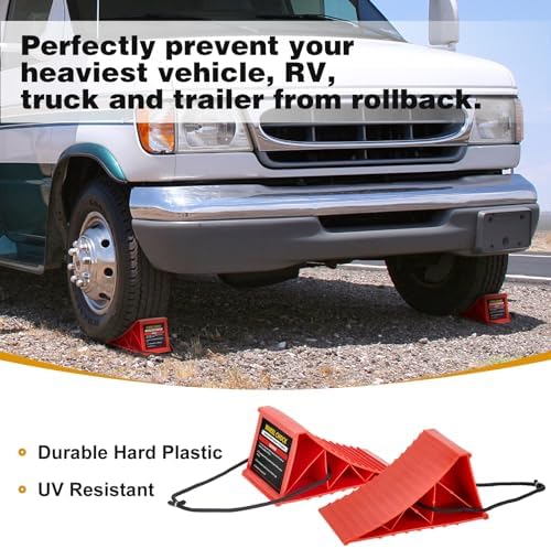 PAHTTO Wheel Chocks, Hard Plastic Wheel Chocks for, Effective in Keeping Your - Image 5