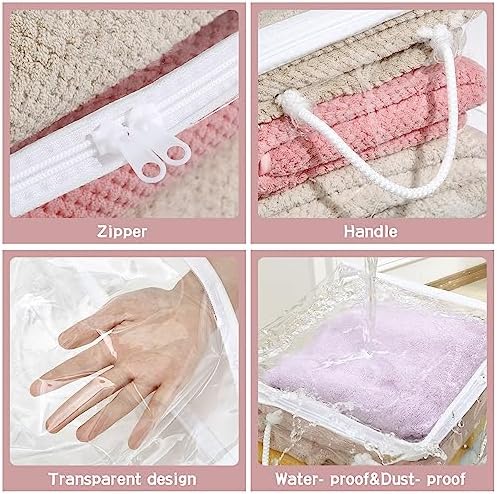 10-Pack Clear Zippered Storage Bags - Image 4