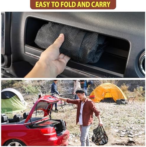 Car Ceiling Cargo Net, 35.4" x 23.6" Double Layer Overhead Storage Organizer - Image 7