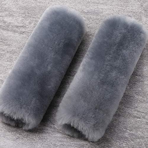 OGLAND 2 Pack Sheepskin Car Seat Belt Cover Pads | Wool Seatbelt Cushions - Image 3
