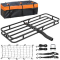 WEIZE Hitch Mount Cargo Carrier Basket 53" X 19" + Waterproof Cargo Bag by WEIZE