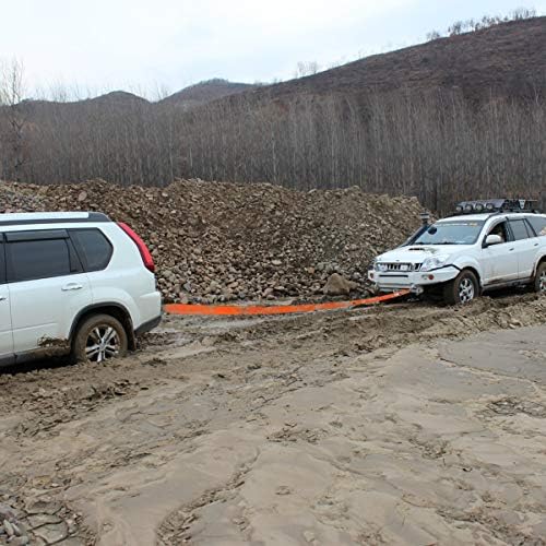 Recovery Tow Strap Heavy Duty Draw String 4" x20ft 35000LBS Rated Capacity Off - Image 5