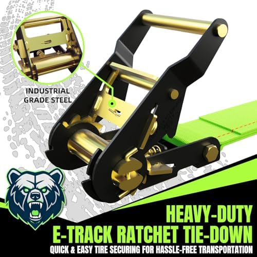 UTV Wheel Chock Tie-Down Kit, 500lb Break Strength, Heavy Duty Trailer Tire - Image 7