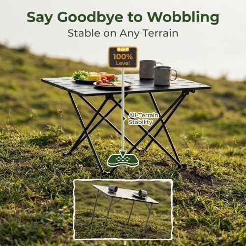 Folding Camping Table, Small Camping Table, Portable Aluminum Camp Table - Image 5