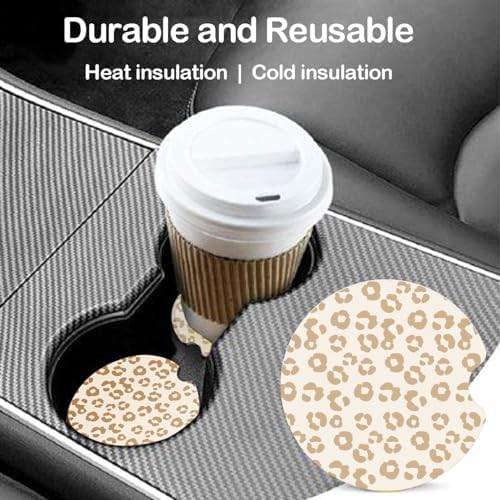 Ceramic Car Coasters – Absorbent Car Cup Holder Coaster Set - Image 2