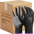 Kebada Safety Work Gloves for Men & Women, 240 Pairs Bulk Pack, PU Coated by KEBADA